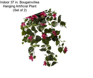 Indoor 37 in. Bougainvillea Hanging Artificial Plant (Set of 2)