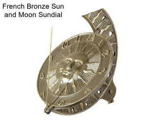 French Bronze Sun and Moon Sundial