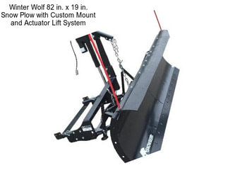 Winter Wolf 82 in. x 19 in. Snow Plow with Custom Mount and Actuator Lift System