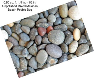 0.50 cu. ft. 1/4 in. - 1/2 in. Unpolished Mixed Mexican Beach Pebble Bag