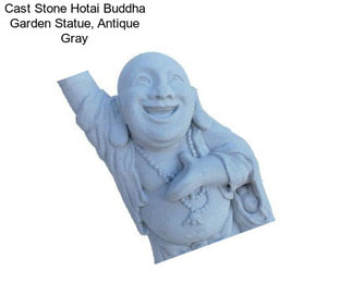Cast Stone Hotai Buddha Garden Statue, Antique Gray