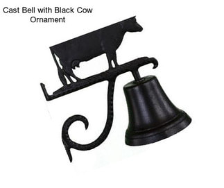 Cast Bell with Black Cow Ornament