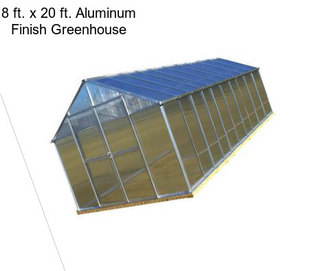 8 ft. x 20 ft. Aluminum Finish Greenhouse