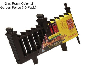 12 in. Resin Colonial Garden Fence (10-Pack)