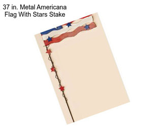 37 in. Metal Americana Flag With Stars Stake