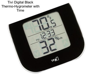 Tivi Digital Black Thermo-Hygrometer with Time