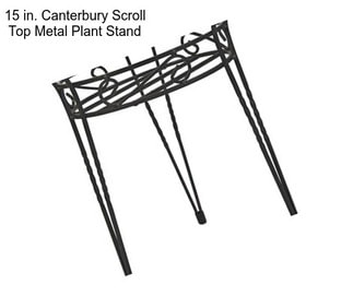 15 in. Canterbury Scroll Top Metal Plant Stand