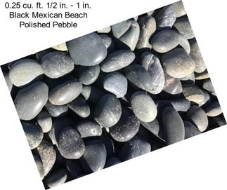 0.25 cu. ft. 1/2 in. - 1 in. Black Mexican Beach Polished Pebble