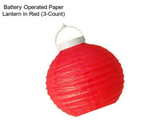 Battery Operated Paper Lantern in Red (3-Count)