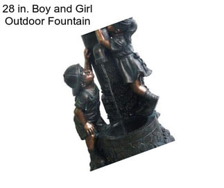 28 in. Boy and Girl Outdoor Fountain