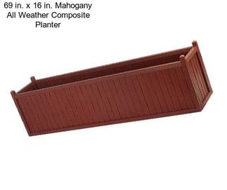 69 in. x 16 in. Mahogany All Weather Composite Planter