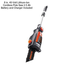 8 in. 40-Volt Lithium-Ion Cordless Pole Saw 2.5 Ah Battery and Charger Included