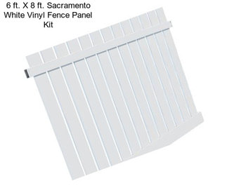 6 ft. X 8 ft. Sacramento White Vinyl Fence Panel Kit