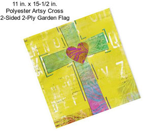 11 in. x 15-1/2 in. Polyester Artsy Cross 2-Sided 2-Ply Garden Flag