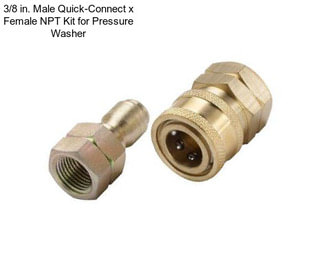 3/8 in. Male Quick-Connect x Female NPT Kit for Pressure Washer