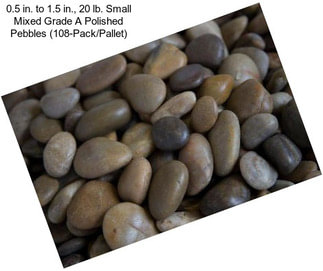 0.5 in. to 1.5 in., 20 lb. Small Mixed Grade A Polished Pebbles (108-Pack/Pallet)