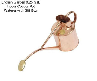 English Garden 0.25 Gal. Indoor Copper Pot Waterer with Gift Box