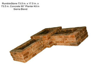 RumbleStone 73.5 in. x 17.5 in. x 73.5 in. Concrete 90° Planter Kit in Sierra Blend