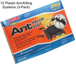 12 Plastic Ant-Killing Systems (3-Pack)