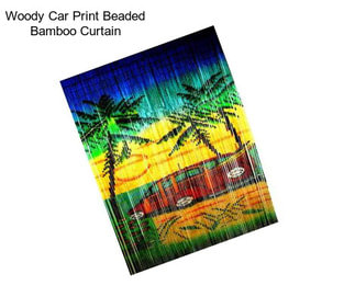 Woody Car Print Beaded Bamboo Curtain