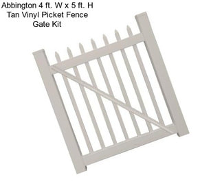 Abbington 4 ft. W x 5 ft. H Tan Vinyl Picket Fence Gate Kit
