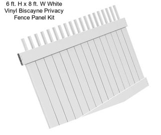 6 ft. H x 8 ft. W White Vinyl Biscayne Privacy Fence Panel Kit