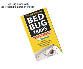 Bed Bug Traps with 25 Irresistible Lures (4-Pack)