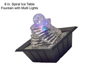 8 in. Spiral Ice Table Fountain with Multi Lights