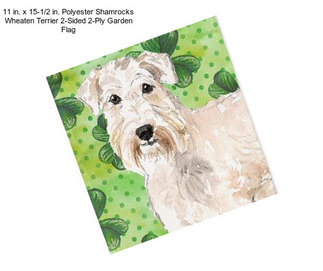11 in. x 15-1/2 in. Polyester Shamrocks Wheaten Terrier 2-Sided 2-Ply Garden Flag