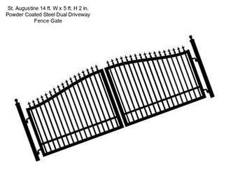 St. Augustine 14 ft. W x 5 ft. H 2 in. Powder Coated Steel Dual Driveway Fence Gate