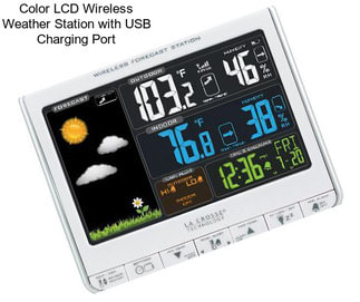 Color LCD Wireless Weather Station with USB Charging Port