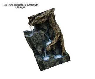 Tree Trunk and Rocks Fountain with LED Light