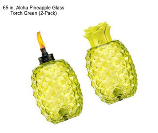 65 in. Aloha Pineapple Glass Torch Green (2-Pack)