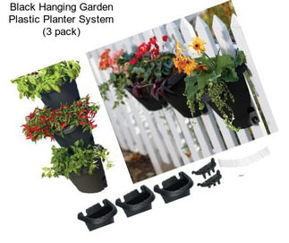 Black Hanging Garden Plastic Planter System (3 pack)