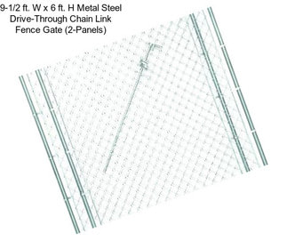 9-1/2 ft. W x 6 ft. H Metal Steel Drive-Through Chain Link Fence Gate (2-Panels)