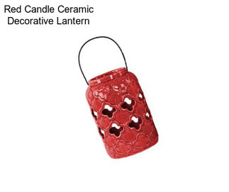 Red Candle Ceramic Decorative Lantern