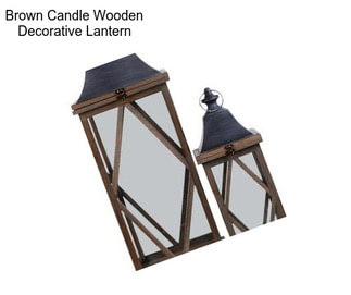 Brown Candle Wooden Decorative Lantern