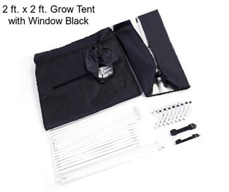 2 ft. x 2 ft. Grow Tent with Window Black