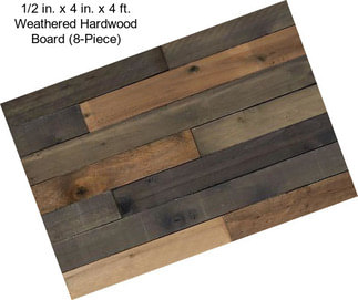 1/2 in. x 4 in. x 4 ft. Weathered Hardwood Board (8-Piece)