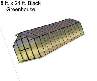 8 ft. x 24 ft. Black Greenhouse