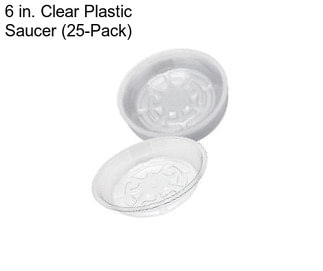 6 in. Clear Plastic Saucer (25-Pack)