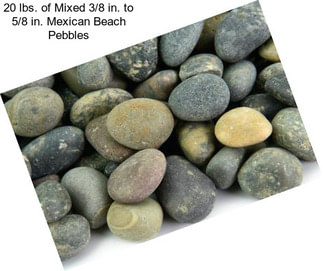 20 lbs. of Mixed 3/8 in. to 5/8 in. Mexican Beach Pebbles