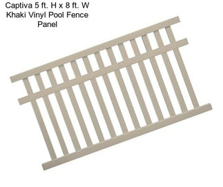 Captiva 5 ft. H x 8 ft. W Khaki Vinyl Pool Fence Panel