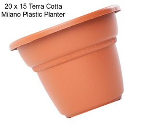 20 x 15 Terra Cotta Milano Plastic Planter