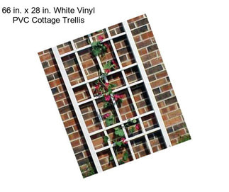66 in. x 28 in. White Vinyl PVC Cottage Trellis