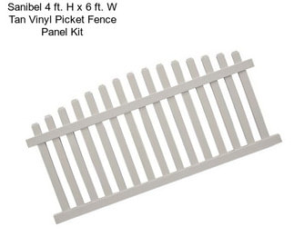 Sanibel 4 ft. H x 6 ft. W Tan Vinyl Picket Fence Panel Kit