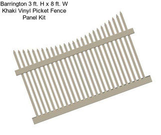 Barrington 3 ft. H x 8 ft. W Khaki Vinyl Picket Fence Panel Kit