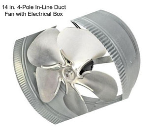 14 in. 4-Pole In-Line Duct Fan with Electrical Box