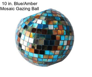 10 in. Blue/Amber Mosaic Gazing Ball