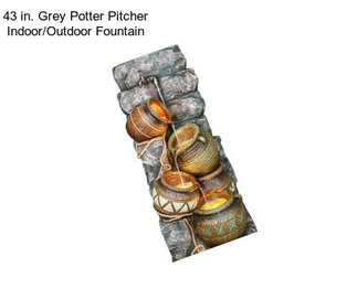 43 in. Grey Potter Pitcher Indoor/Outdoor Fountain